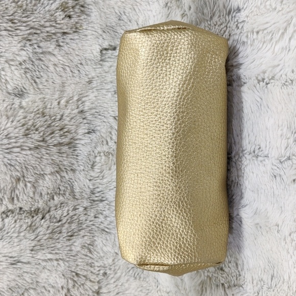 Victoria Secret Leather Metallic Gold Kisslock Mini Purse Wallet - Picture 3 of 9